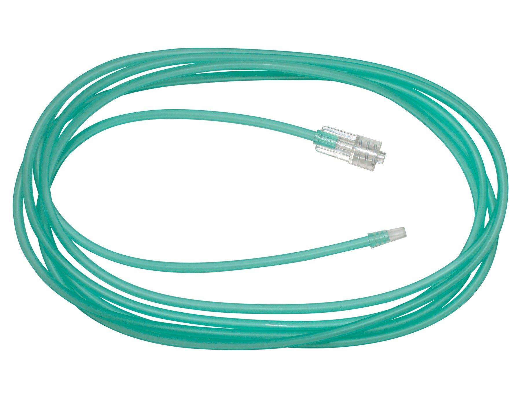 The W&H Spray Tubing with Luer Lock for Permanent Spike Irrigation Tubing PK/10 features clear connectors on each end and resembles standard surgical irrigation tubes. It is supplied by W&H and comes in a pack of 10.