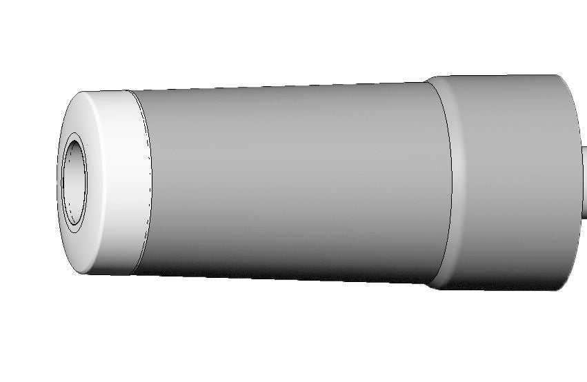 A 3D-rendered image of the W&H Spare Piezomed SA-320 handpiece with Piezomed Plus LED socket, showing its slightly tapered cylindrical body and a wider collar near one end, set against a white background.