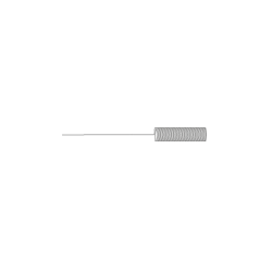 The W&H Nozzle cleaner long for straight/angled handpiece cleaning is shown from the side against a white background, featuring a thin metallic shaft with a black handle for precise dental or technical use.