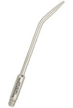 The Xemax Surgical Aspirator HVE features a 1/4" diameter and 1.5mm opening, with a straight metal base and slightly curved, narrow nozzle, displayed against a white background.