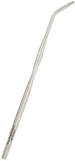 The Xemax Surgical Aspirator Frazier features a straight metal body with an angled 2.5mm tip, designed for dental fluid removal. Compatible with 1/4" surgical tubing.