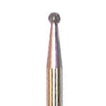 A close-up view of the Pfingst Diamond Bur, Round 1.8mm (#6) HP Standard Grit shows its spherical tip, resembling a small ball at the end of its tapered shaft.