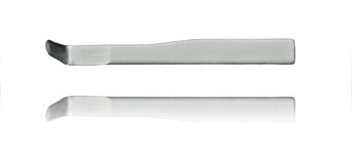 Two Surgistar Miniature Scalpel Blades - Non Malleable are displayed side by side on a white background, showcasing their straight handles and precise flat blades for microsurgical use.