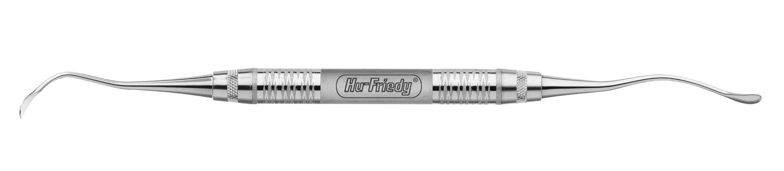 The Hu-Friedy Rompen Sinus Lift Curettes are double-ended stainless steel dental tools with curved tips, designed for Schneiderian membrane elevation in maxillary sinus augmentation, and engraved with the Hu-Friedy brand name.