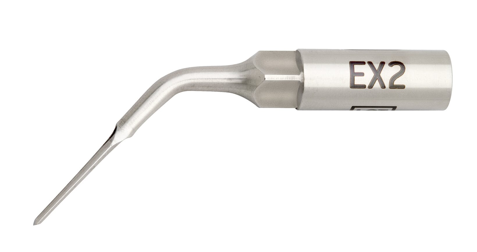 The W&H Piezomed Extraction Tip is a metal scaler tip designed for ultrasonic dental instruments with piezoelectric technology, featuring a bent, pointed working end. Brand: W&H.