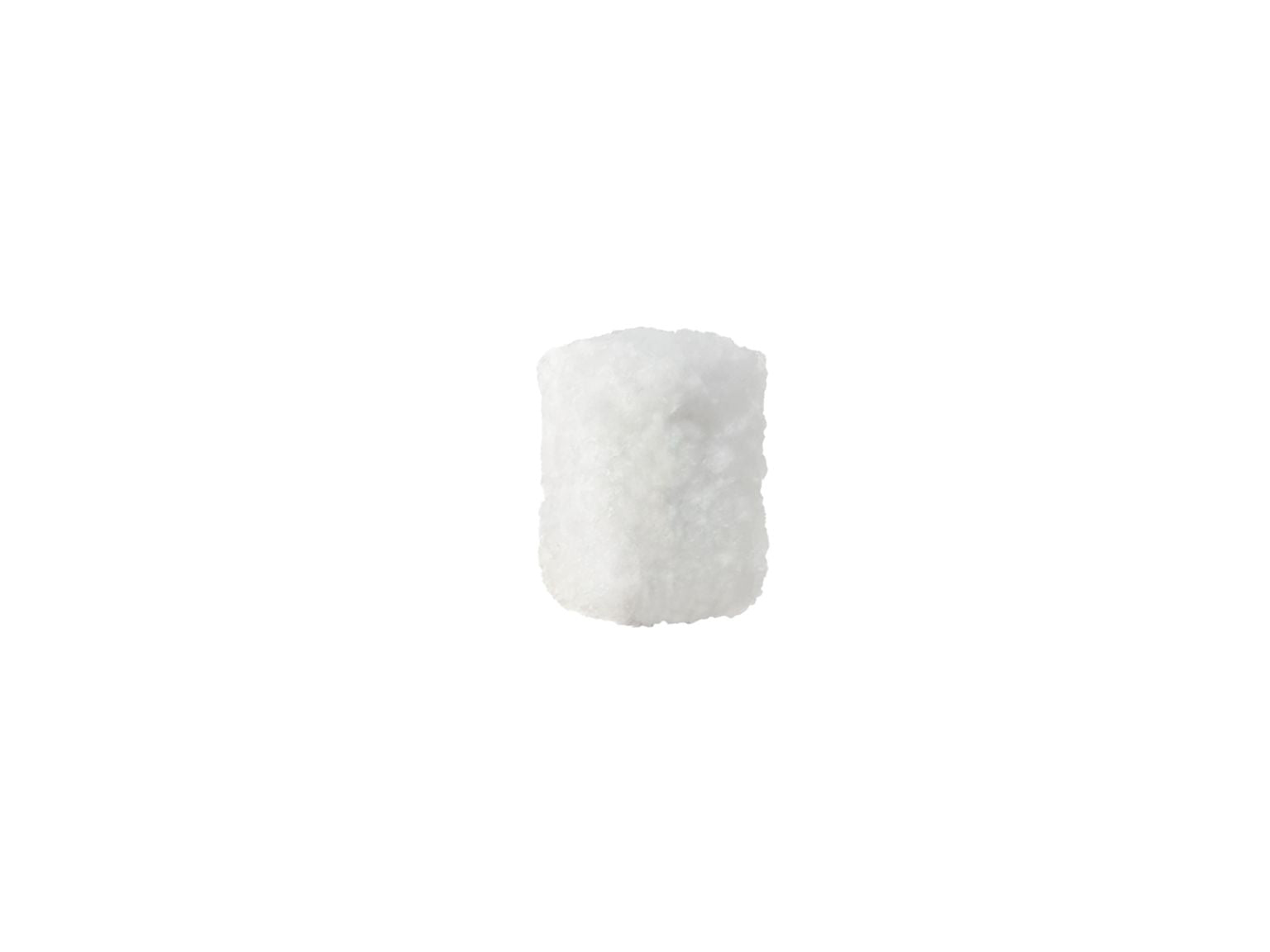A single white Zcore™ Form Moldable Collagen-Enriched Porcine Xenograft by Osteogenics is centered on a plain white background, resembling a marshmallow and used for socket preservation and bone regeneration in dental procedures.
