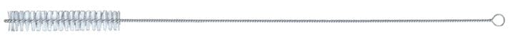 The Quality Aspirators Aspirator & Saliva Ejector Cleaning Brushes (12-Pack Variants) feature a long, thin wire with bristles on one end and a loop handle for cleaning narrow tubes or bottles like saliva ejectors and aspirator tips.