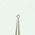 A close-up of the Dentech Surgical Burs – Round Carbide 141RF (RAXL Latch, 34mm) by Dentech, featuring a fine metallic tip with a small circular loop, set against a plain light background.