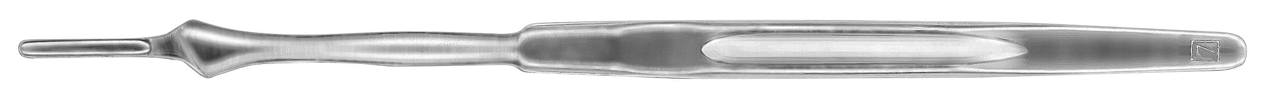 The Hu-Friedy #7 Anatomical Scalpel Handle, a stainless steel dental surgery instrument is shown against a plain white background.