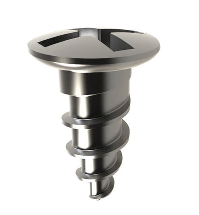 A close-up of the Osteogenics Pro-Fix Membrane Fixation Screw (Refill), a metallic, flat-head, Phillips-drive screw with wide spiral threads—ideal for PTFE membrane fixation in guided bone regeneration—shown on a white background.