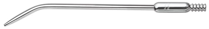 The Quality Aspirators Surgical Aspirator features a 1/4" stainless steel, 8.5" tip with surgical tubing, designed for compatibility with suction systems and surgical aspirators.