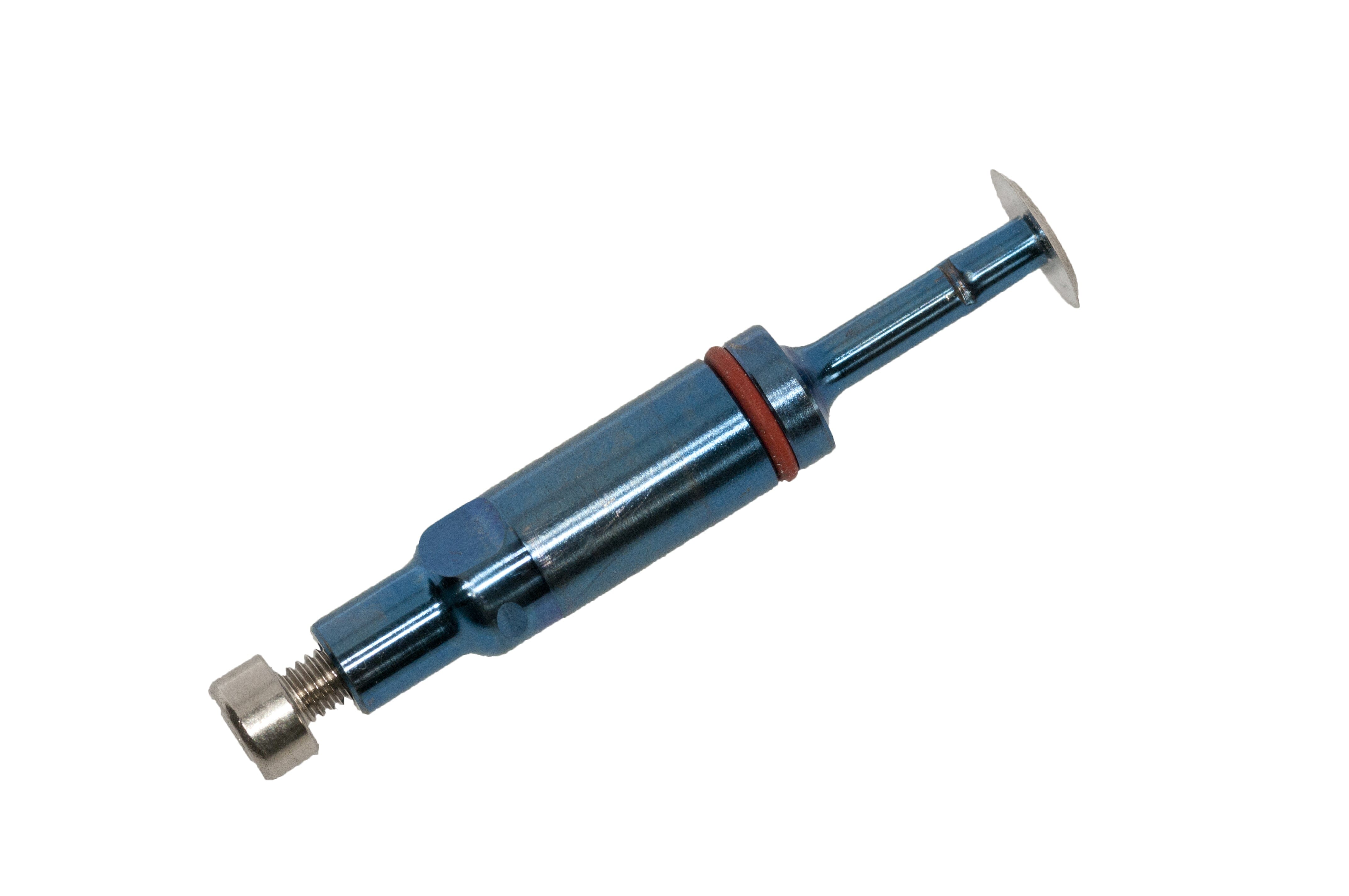 The B1 Angled B1 Replacement Blade for Bone Collector (blade only, no tank) is a blue metal dental handpiece with a circular cutting disc and threaded connector, shown isolated on a white background.