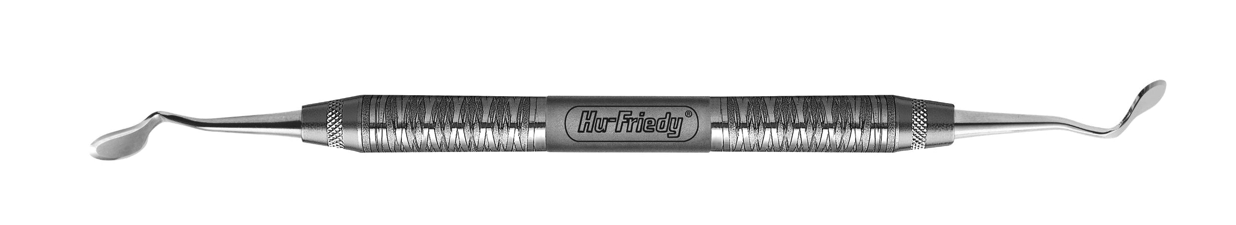 The Hu-Friedy Goldman-Fox Knives are double-ended stainless steel dental instruments with a textured grip and “Hu-Friedy” engraved handle, each end featuring a small curved spatula—ideal for gingivectomy and oral surgery instrument sets.