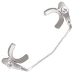 The Reliance Access Child Cheek Retractor is a stainless steel, autoclavable dental instrument designed to retract cheeks and improve access during pediatric dental procedures.