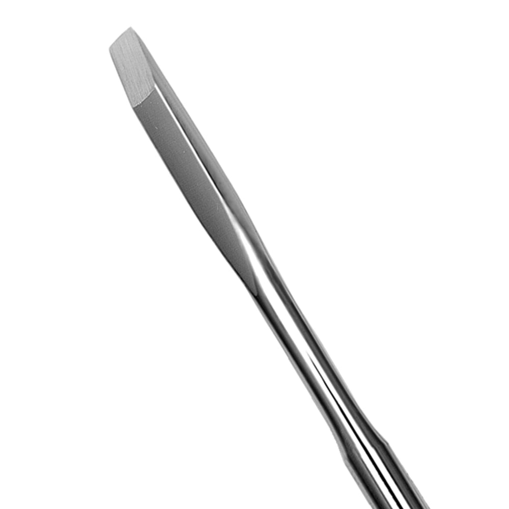 Close-up image of a Hu-Friedy Kramer-Nevins Bone Chisel, featuring a metallic shaft and flat, straight tip, resembling Hu-Friedy periodontal surgical instruments, isolated on a white background.