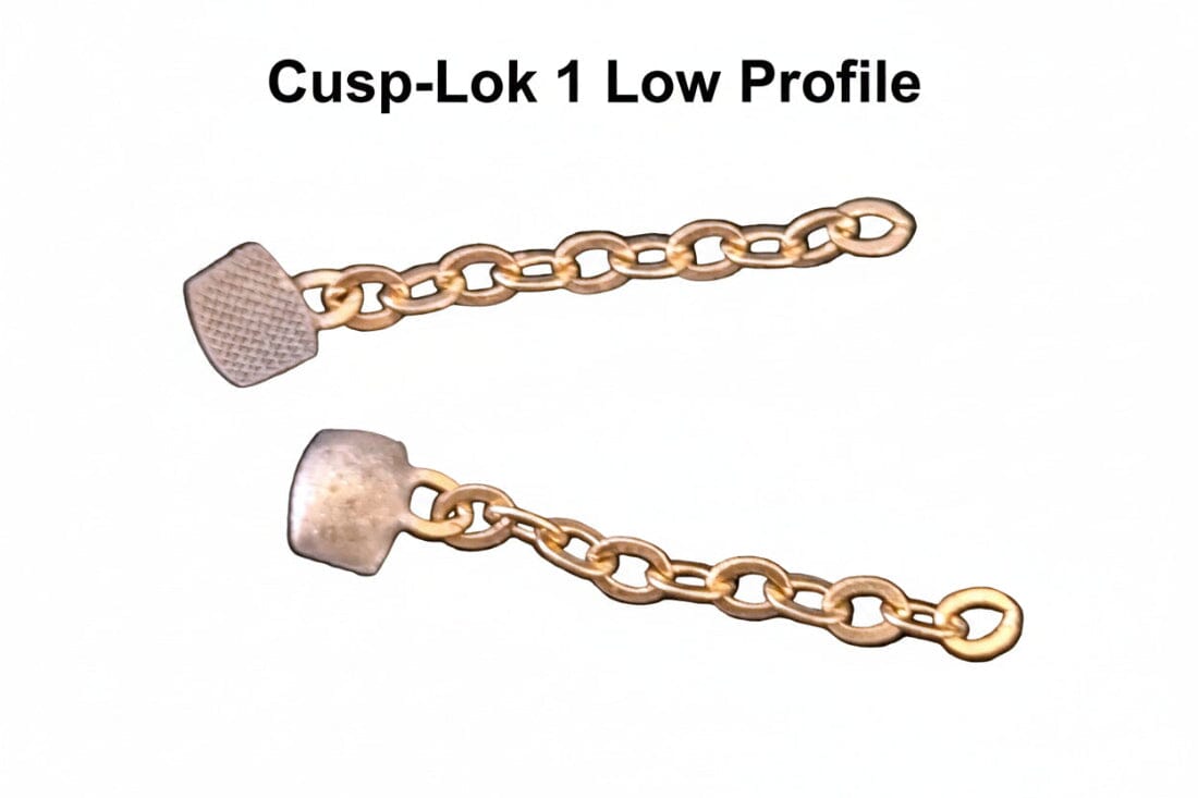 Cusp-Lok 1 | Bracket-Based Impacted Cuspid Traction | 3/4" 14K Gold | Xemax