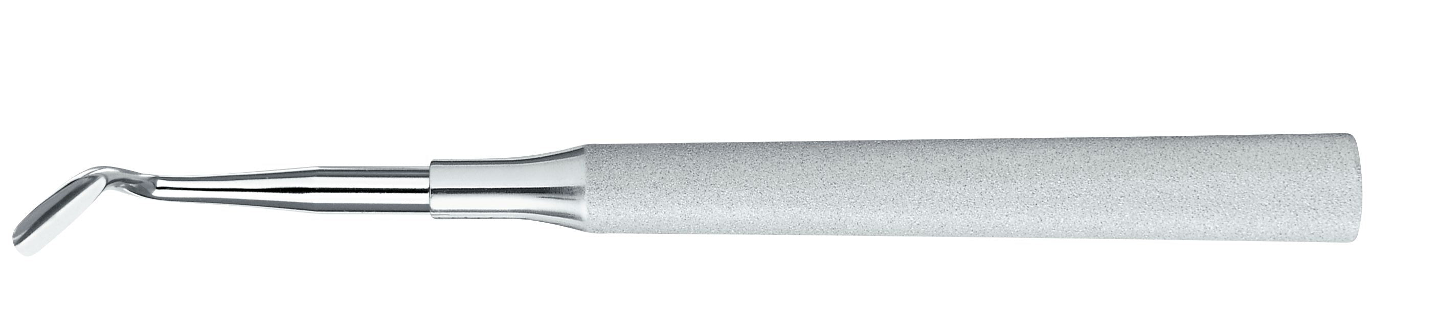 The Hu-Friedy Hoexter Mesial Distal Luxating Elevators by Hu-Friedy feature a textured handle and curved, flat tip for atraumatic tooth extraction and loosening teeth or roots to help preserve the ridge.