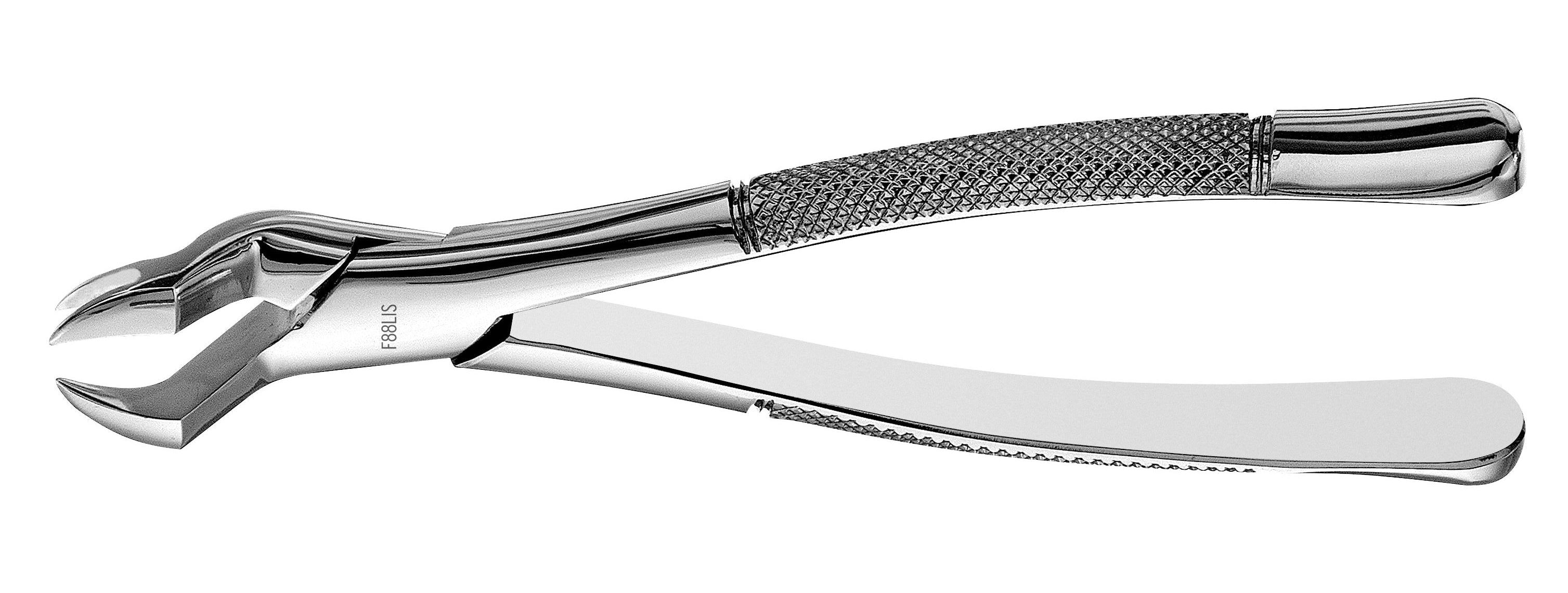 The Hu-Friedy Premium Atlas Extraction Forceps – Standard Beaks feature textured handles and curved tips, providing reliable grip and precision for tooth removal.