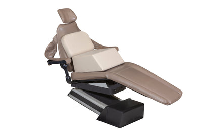 The Mediposture Child Booster Seat for Dental Chairs by Mediposture provides added height and comfort for young dental patients, featuring a cushioned design to fit dental chairs, isolated on a white background.