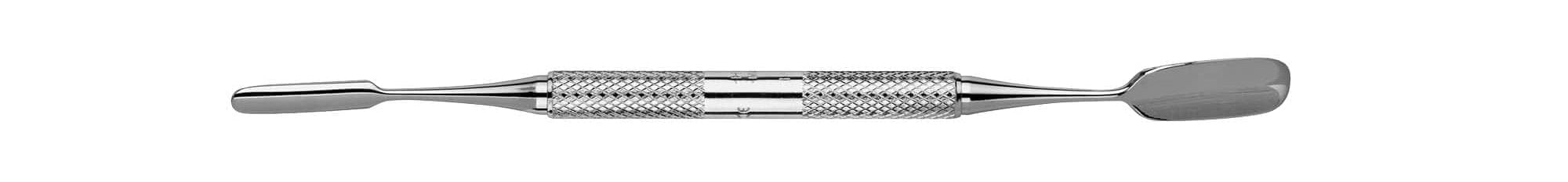 The Hu-Friedy Palti Bone Graft Scoop is a double-ended stainless steel tool with a textured center grip, shown isolated on a white background.