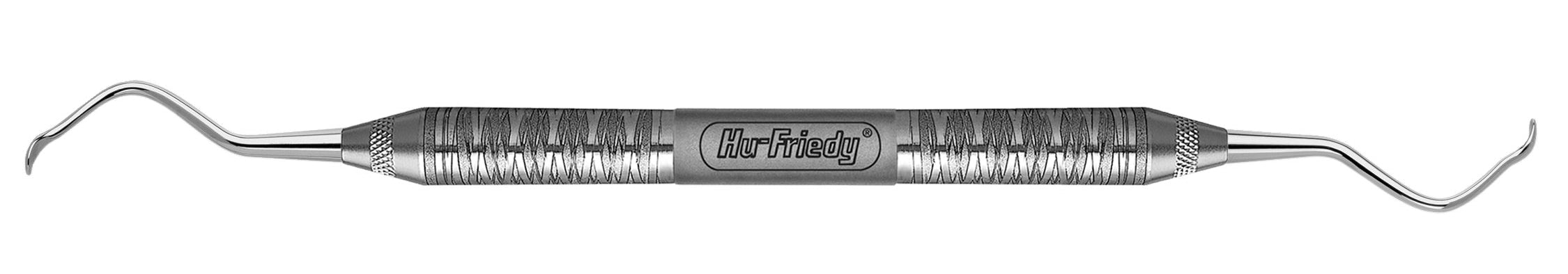The Hu-Friedy #1 Sinus Lift Curettes are double-ended dental instruments with textured grips and angled metal tips, engraved with the Hu-Friedy brand name, used for teeth cleaning or Schneiderian membrane elevation in sinus augmentation.