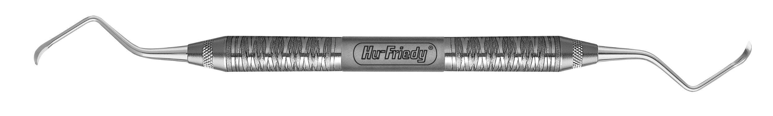 The Hu-Friedy Tarnow-Eskow Sinus Lift Curette is a metal dental tool with a textured grip and curved hooks at each end, used for Schneiderian membrane elevation in maxillary sinus augmentation.