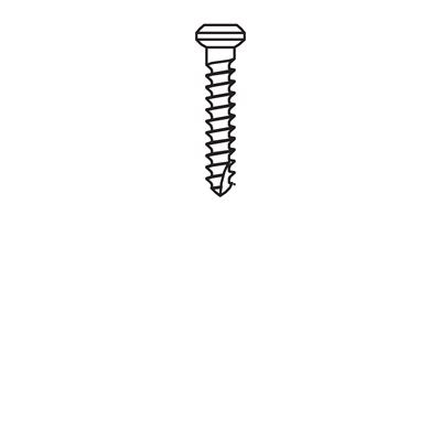 Black and white line drawing of the Meisinger Khouri Micro Bone Screw, featuring a hexagonal head and threaded body, centered on a plain white background; shown as an individual screw from the Meisinger brand’s pack of 3.