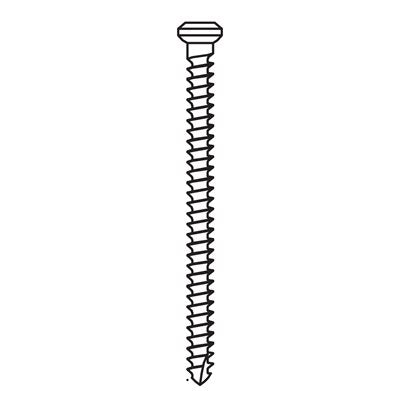 Black and white line drawing of a Meisinger Khouri Micro Bone Screw — Individual Pack of 3, featuring a hexagonal head and a pointed, threaded body.