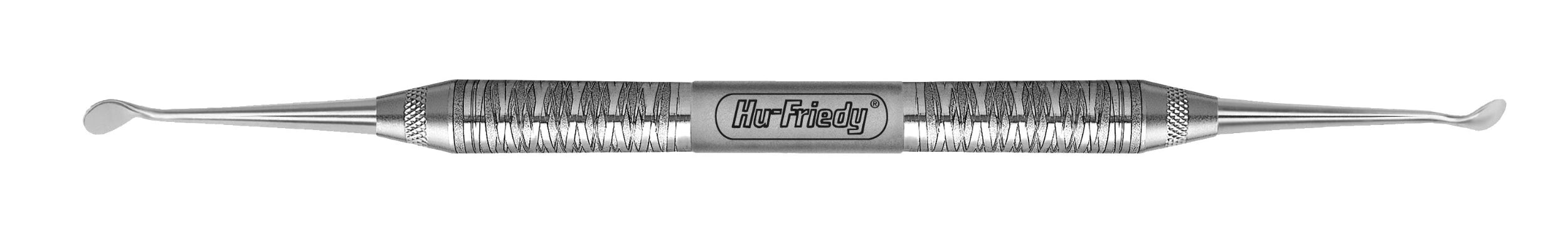 The Hu-Friedy #152 Kramer-Nevins Periosteal Elevator features double-ended curved tips and a textured grip, making it ideal for mucoperiosteum retraction in periodontal flap procedures.
