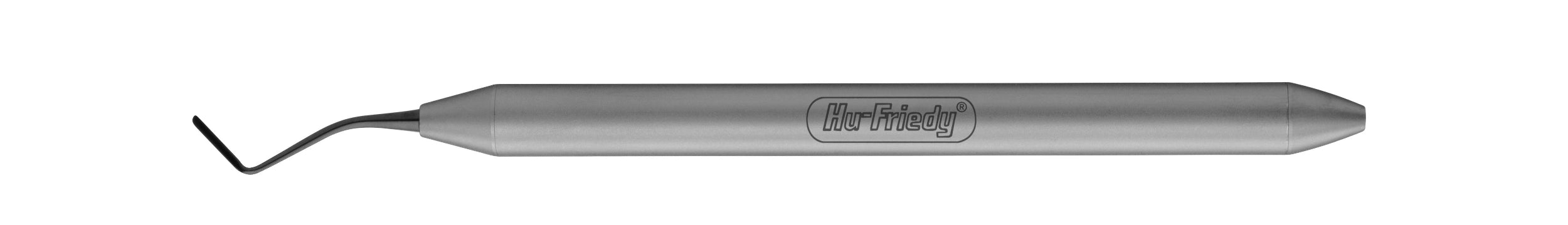 The Hu-Friedy PT 3/4/5 Single-Ended Periotome by Hu-Friedy features a straight handle and small angled tip for atraumatic tooth extraction, preserving the periodontal ligament. Shown clean and unused against a white background.