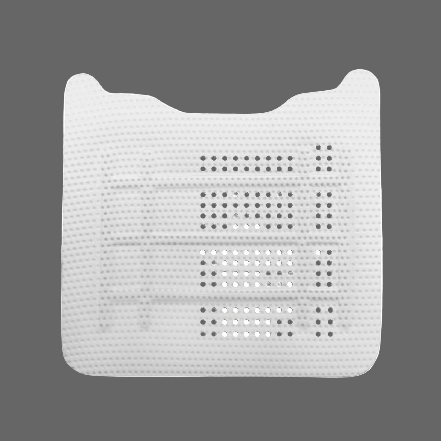 The Osteogenics RPM™ Reinforced PTFE Mesh Membrane (Box/1), a white perforated sheet with rounded corners and two upper curves, is designed for ridge augmentation in guided bone regeneration.