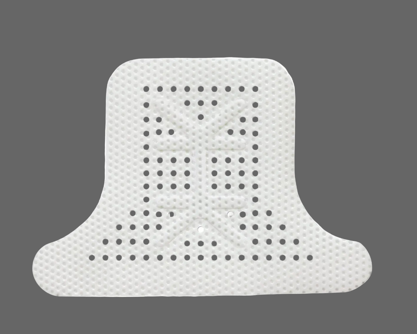 The RPM™ Reinforced PTFE Mesh Membrane by Osteogenics, featuring a textured and perforated surface, is shown against a plain gray background.