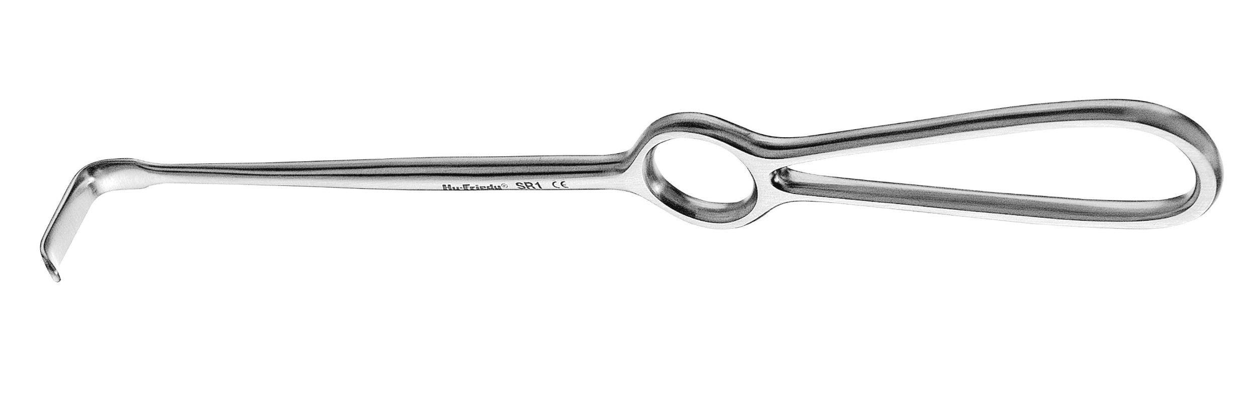 The Hu-Friedy Numbered Surgical & Malo Retractors by Hu-Friedy are stainless steel instruments with looped handles and curved, hooked ends, ideal for soft-tissue retraction in medical, veterinary, or oral surgeries.