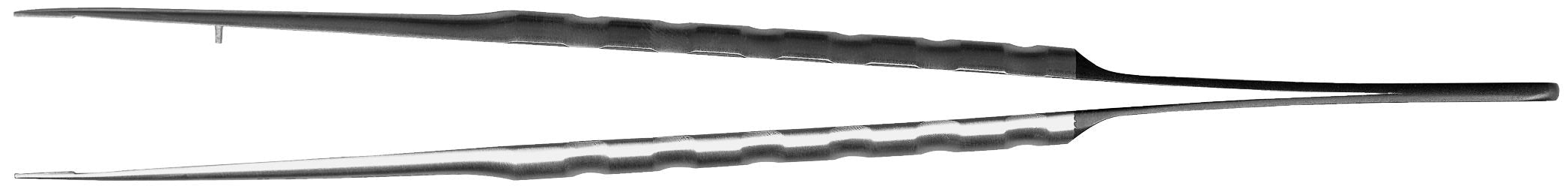 Hu-Friedy Diamond Dusted Microsurgical Tissue Pliers by Hu-Friedy feature textured handles, shown on a white background—ideal for precision surgical tasks.