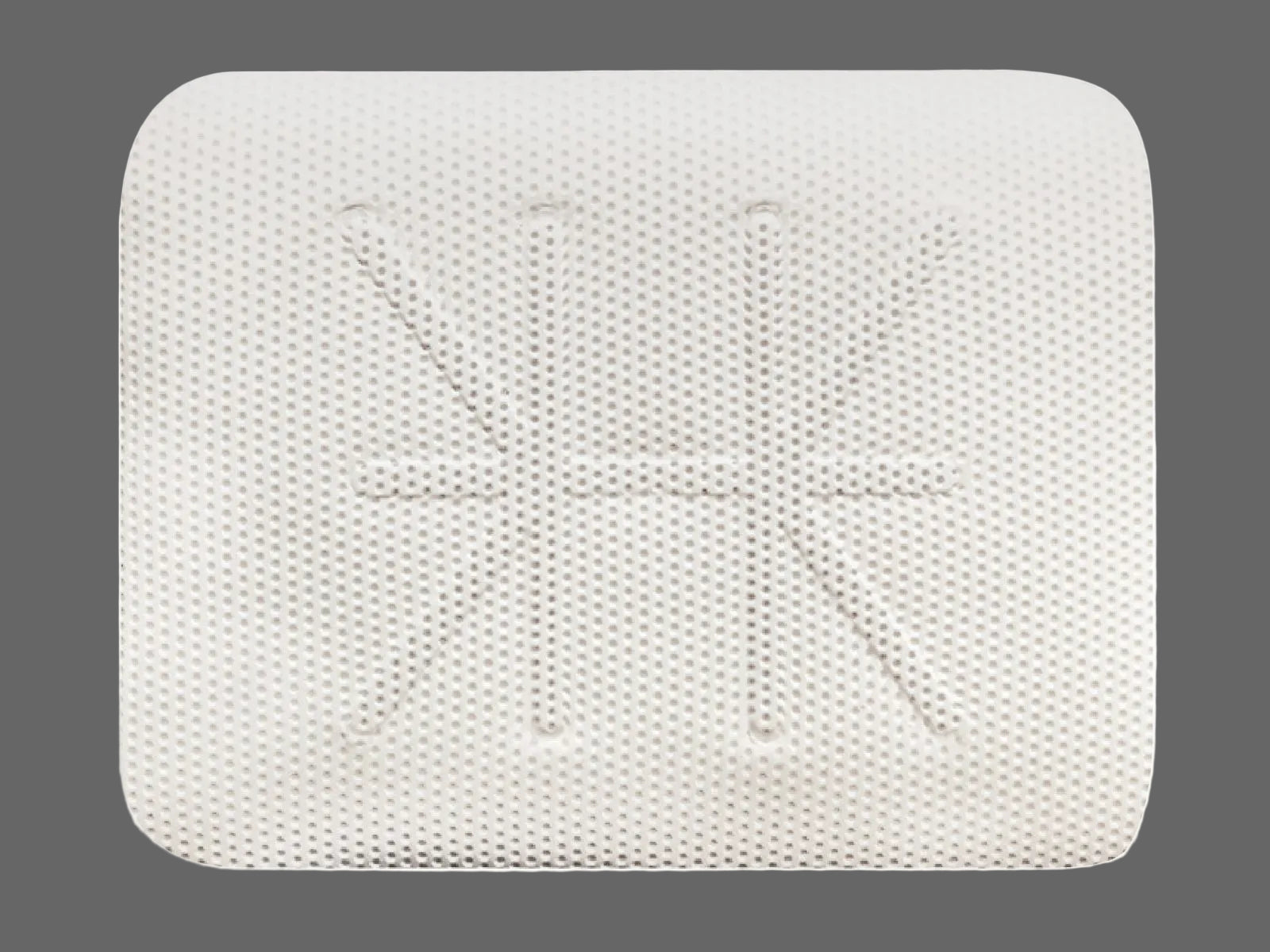 A close-up of the Osteogenics Cytoplast™ Ti-250 Titanium-Reinforced PTFE Membrane (250 μm) shows its white, square shape with a dotted texture and embossed asterisk pattern, set against a gray background.