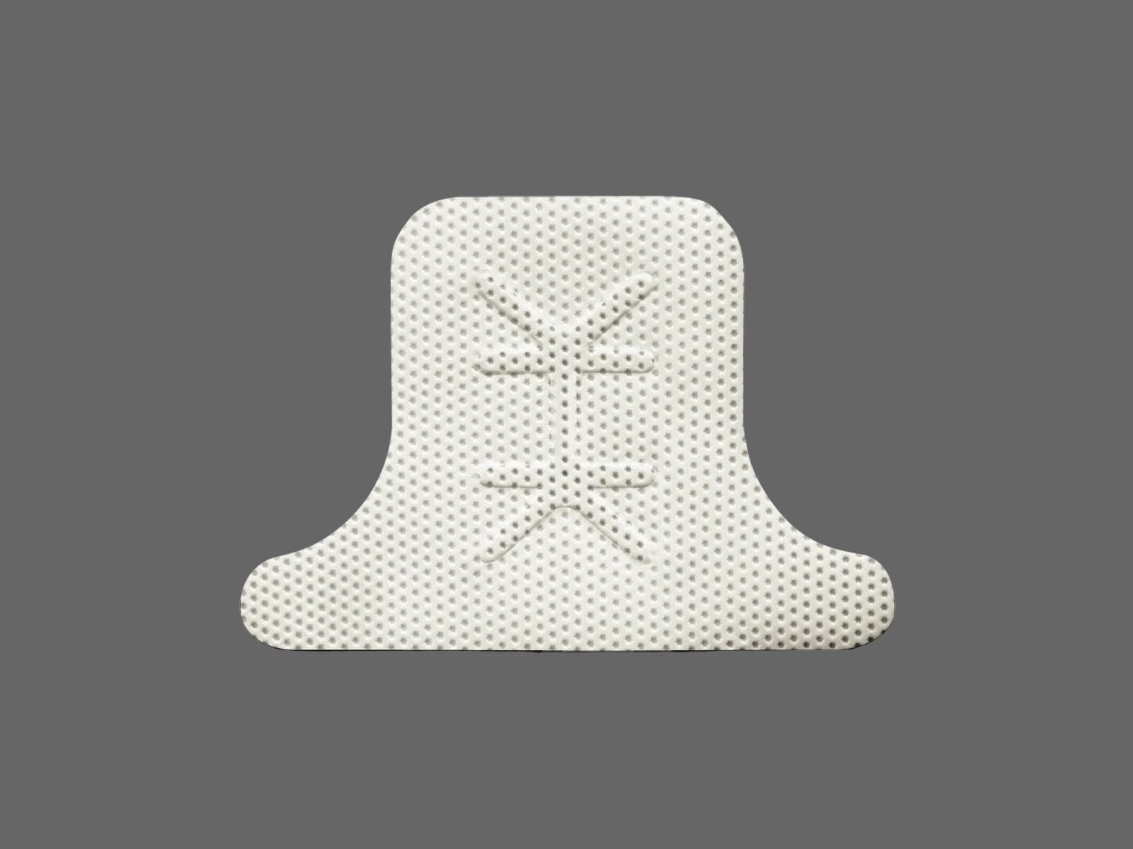 The Cytoplast™ Ti-250 Titanium-Reinforced PTFE Membrane (250 μm) by Osteogenics, featuring a unique T-shape and dotted texture, is designed for ridge augmentation and guided bone regeneration, shown on a plain gray background.