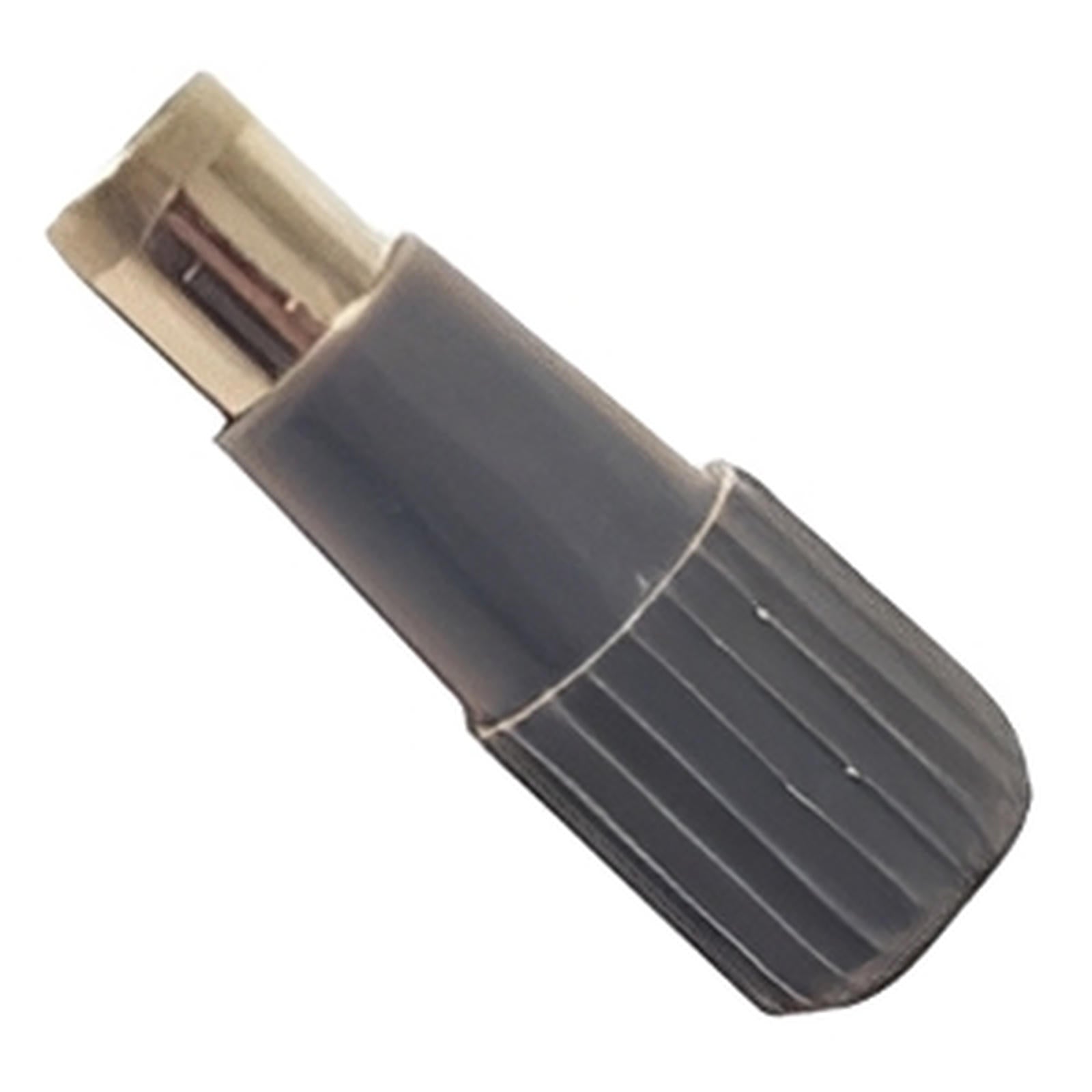 Close-up of a gray, ribbed Accu-Punch Short handle 6mm Biopsy and Tissue Punch.  Used to release implants under tissue in implant surgery.