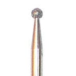 A close-up of the Pfingst Diamond Bur, Round 2.3mm (#8) CA Standard Grit, featuring a small ball-shaped tip for dental procedures, shown against a plain white background.