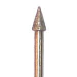 A close-up of the Pfingst Diamond Osteotomy Taper Bur 3.7mm HP Standard Grit Ripple, featuring a pointed tip and narrow shaft, is shown against a plain white background.