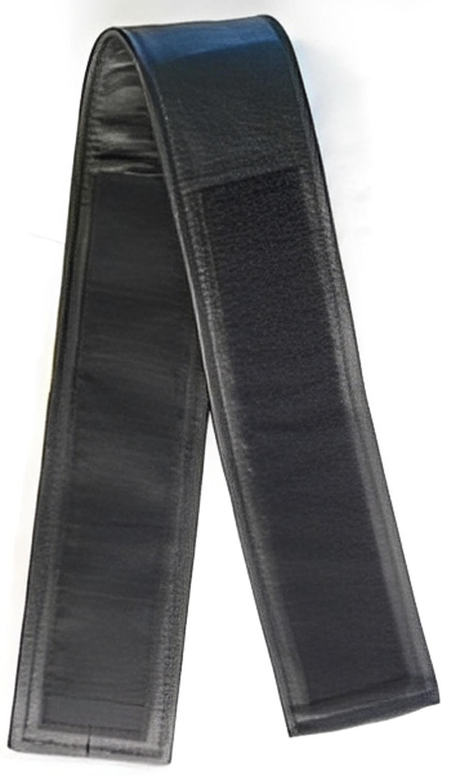 The Leather Wrist Restraint Strap by Xemax Surgical Products Inc. is a black leather strap with a wide velcro strip, shown folded against a white background.
