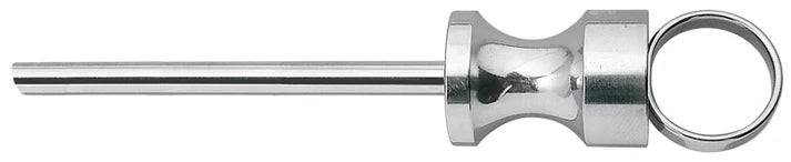 The Big Graft Material Syringes – BGMS Family by Quality Aspirators feature a shiny metal ring pull can tap insert with a round finger ring handle and straight shaft, ideal for use during sinus augmentation.