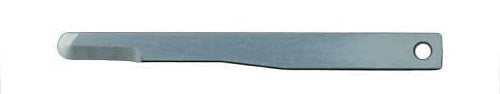 The Surgistar Miniature Scalpel Blades - Malleable by Surgistar is a flat, rectangular metal tool with a beveled edge and a round hole near one end, displayed against a white background.