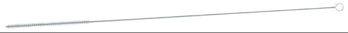 The Quality Aspirators Aspirator & Saliva Ejector Cleaning Brushes (12-Pack Variants) are long, thin metal brushes with bristles and a loop handle, ideal for cleaning straws, tubes, saliva ejectors, or aspirator tips.