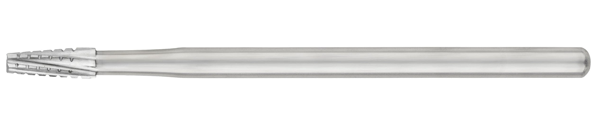 The SS White HP Flat-End Cross-Cut Tapered Fissure Carbide Burs (701, 702, 703) feature a tapered, cross-cut head for precise bone removal and shaping—sterile, high-quality tools ideal for surgical applications. Pkg/10.