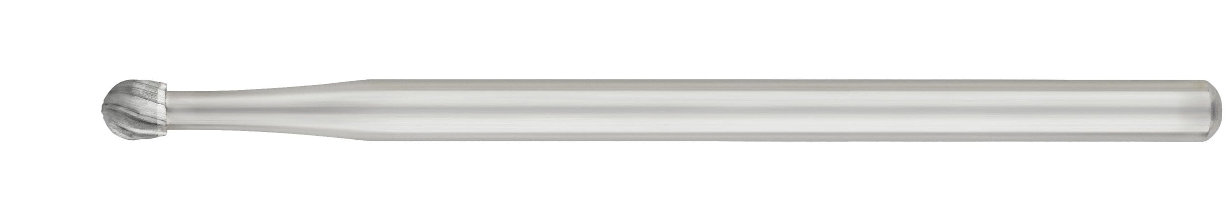 The SS White HP Round Surgical Carbide Burs (#6, #8, sterile, pkg/10) by SS White are silver-colored, cylindrical rotary burs with rounded ends—commonly used in oral surgery for precise bone removal. Shown on a white background.